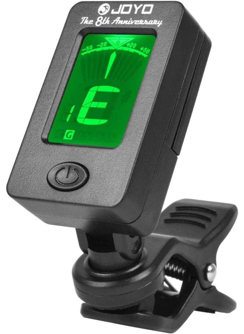 JOYO مُضبط جيتار رقمي صغير مع شاشة LCD للتثبيت على الجيتار والبيس والكمان واليوكليلي والآلات الموسيقية - Image 1