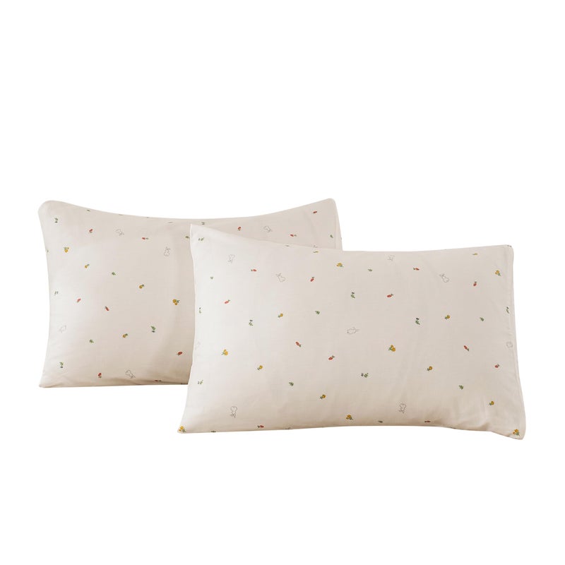 ECOCOTT ECOCOTT 2 Pack Pillowcase King Size  Rabbits Animal Pattern Pillow Cases Set  100% Cotton Pillow Covers with Envelope Closure (King  20""x36"")  - Image 1