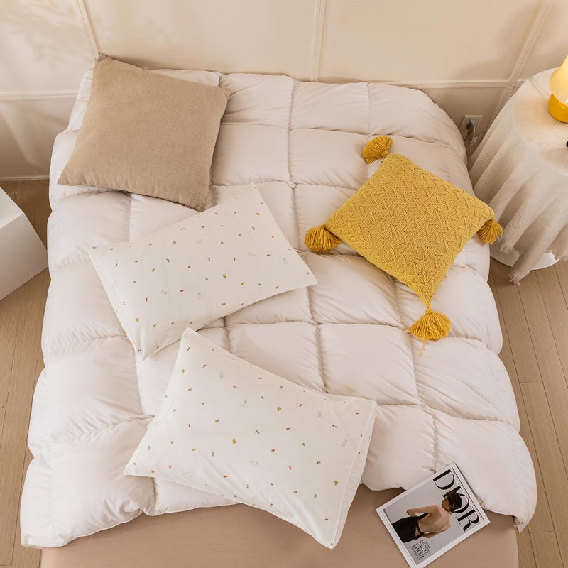 ECOCOTT ECOCOTT 2 Pack Pillowcase King Size  Rabbits Animal Pattern Pillow Cases Set  100% Cotton Pillow Covers with Envelope Closure (King  20""x36"")  - Image 4
