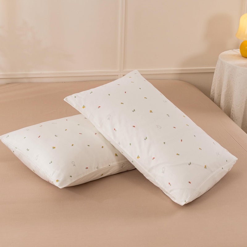 ECOCOTT ECOCOTT 2 Pack Pillowcase King Size  Rabbits Animal Pattern Pillow Cases Set  100% Cotton Pillow Covers with Envelope Closure (King  20""x36"")  - Image 3