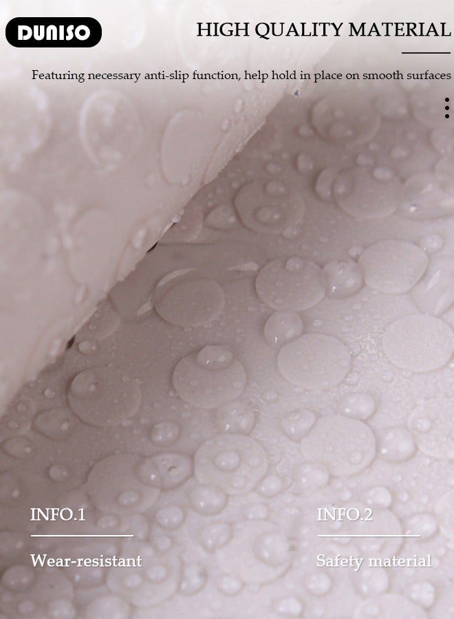 DUNISO حصيرة استحمام غير قابلة للانزلاق، حصيرة استحمام ناعمة مع أكواب شفط قوية، حصيرة استحمام سهلة التنظيف مع طبعات حيوانات، حصيرة استحمام لحمام الدش وحوض الاستحمام والحمام - Image 3