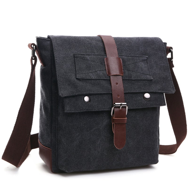 New Men'S Korean Style Canvas Bag Men'S Bag Practical Business Shoulder Bag Casual Crossbody Bag Student Schoolbag - Image 1