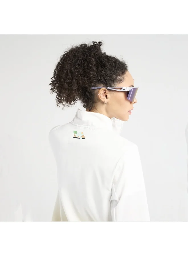 adidas جاكيت الجري الصحراوي للنساء بيج