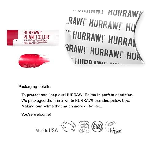 Hurraw! Hurraw Plantcolor Lip Color No 1 Red shade Highly pigmented tinted balm and lipstick alternative Vegan and allnatural Easy application Buildable First of its kind Made in USA - Image 5