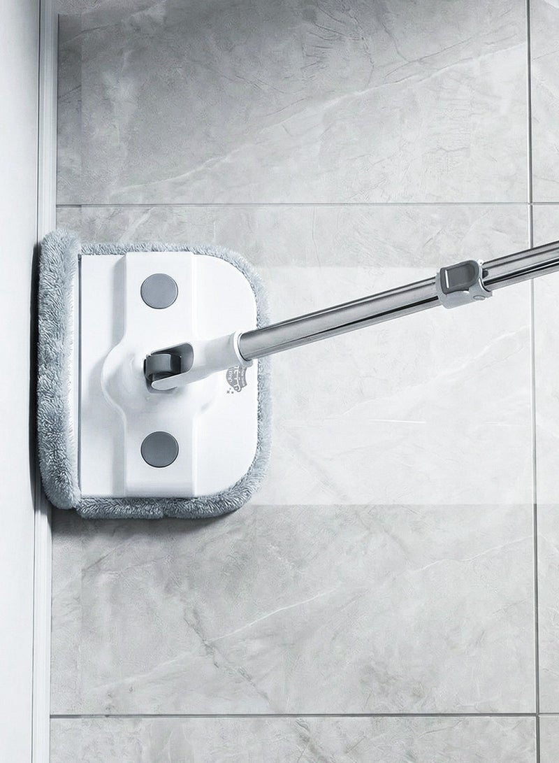 RIBAL Magic Turbo Spin Mop with Bucket, Square Microfiber Floor Mop, Clean & Dirty Water Separation, Adjustable Handle, 2 Reusable Mop Pads for Wet and Dry Hard Floor Cleaning - Image 3