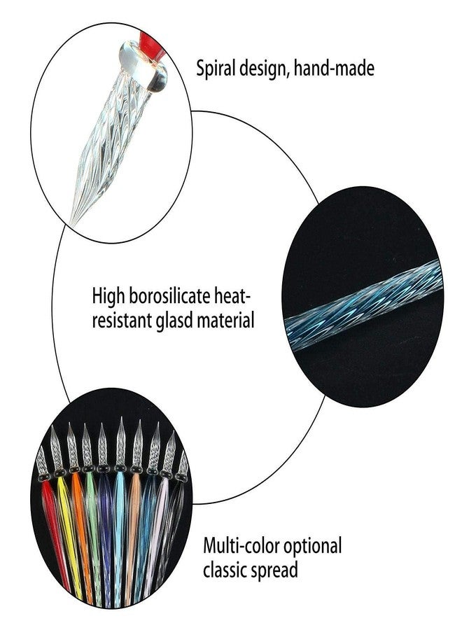 53 Arts Crystal Glass Dip Fountain Pen with 4 Ink Set (Color may vary) - Image 2