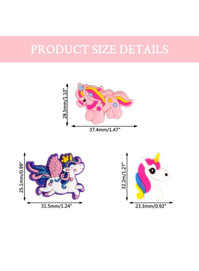 Peachjoy Unicorn Charms for Clogs Shoe Decoration, Gift for Boys Girls Men Women Adults - Image 2