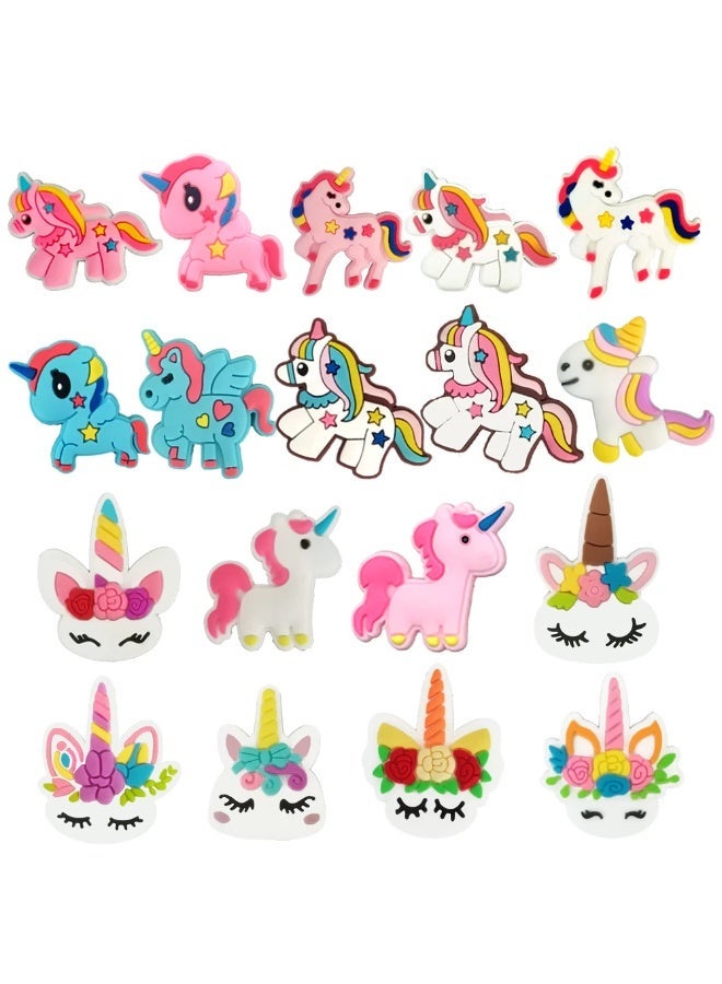 Peachjoy Unicorn Charms for Clogs Shoe Decoration, Gift for Boys Girls Men Women Adults - Image 1