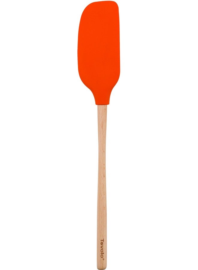 Tovolo Flex-Core Wood Handled Jumbo Spatula - Orange Peel - Image 1