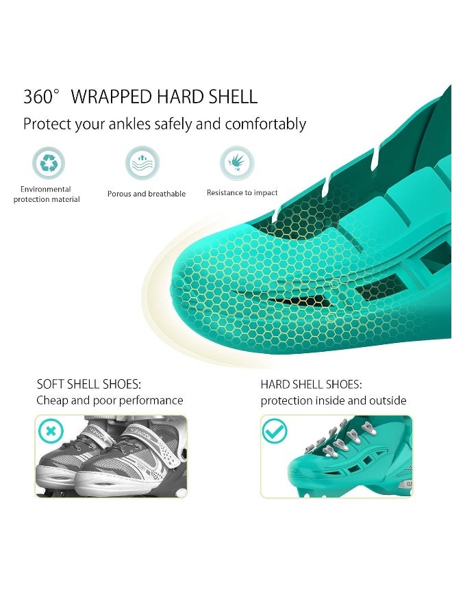 Women's Inline Skates for Girls, Fully Protective Case, Adjustable Size Inline Skates with Light-Up Wheels, Children's Boys' Inline Skates - Image 4
