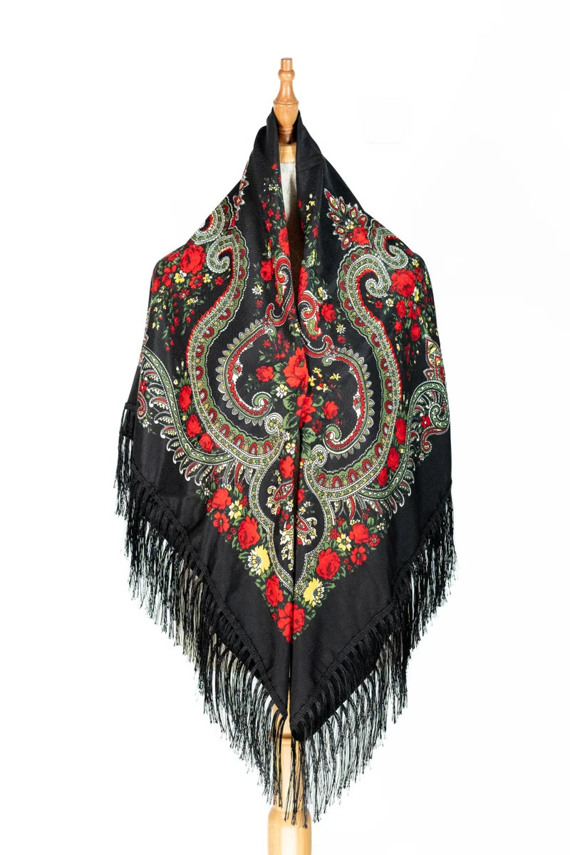 D'Daniela Nelli Women's Eastern European Cotton Tassel Shawl