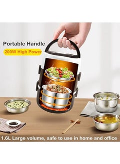NAFEH Electric Food Container Multifunctional Electric Rice Cooker Food Warmer cooking, steaming and heating Lunch Box Multicolor  - Image 3