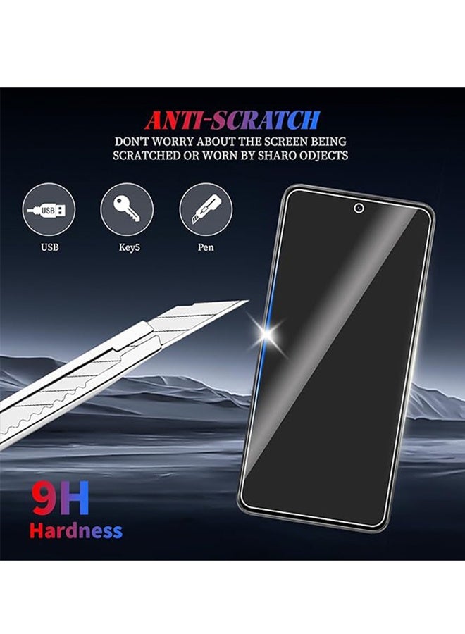 X-level 2Pack Vivo V50 Lite 5G Privacy Screen Protector, 30° Anti Spy, Full Coverage, Easy Installation Anti-Spy & Privacy Protection Anti-Fingerprint & Bubble Free, Case Friendly 9H Tempered Glass, Black Clear - Image 3