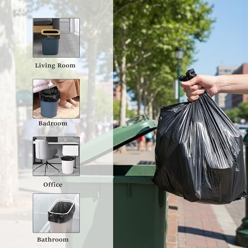 Essoti Black Garbage Bags | X-Large | 30 X 37 Inches | 150 pcs | 15 pcs x Pack of 10, Black - Image 3