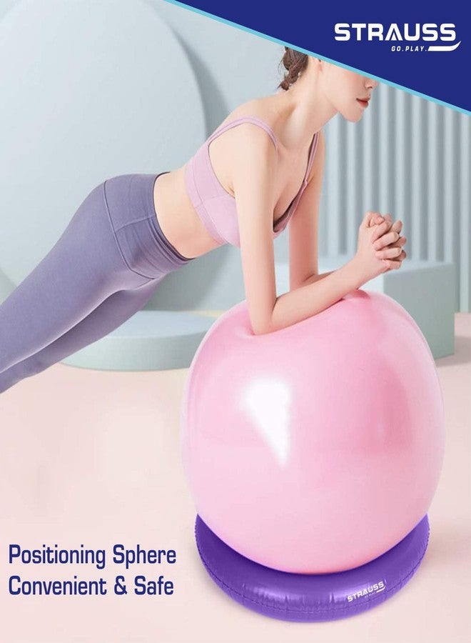 Strauss Gym Ball Base Ring | Round Anti Slip,Thickened & Stable Base| Yoga Ball Fitness Balance Base | Suitable for Home,Gym & Office,(Purple) - Image 4