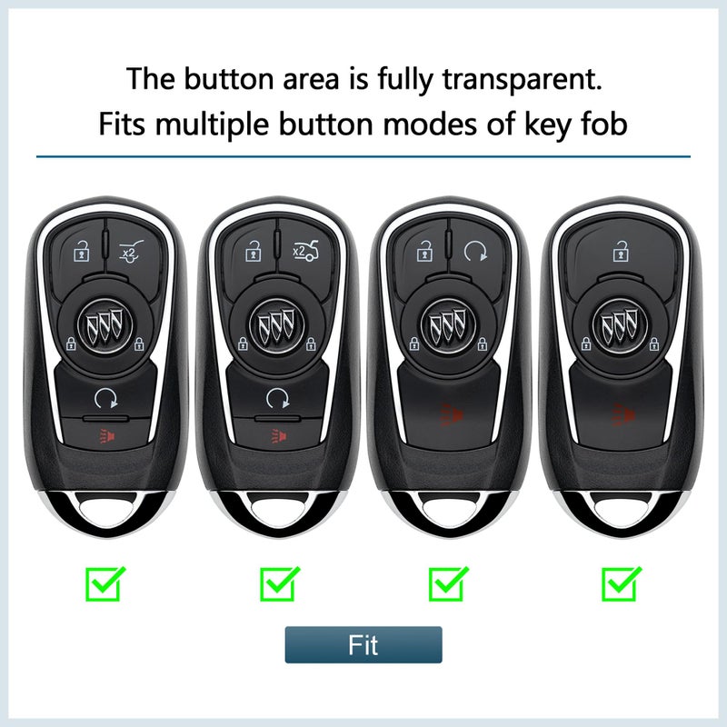 Tengare Buick Key Fob Cover Car Key Protector Case Key Chain Holder Accessories Red - Image 5