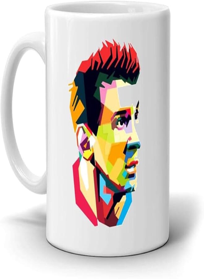 FMstyles Messi Photo Printed White Ceramic Mug