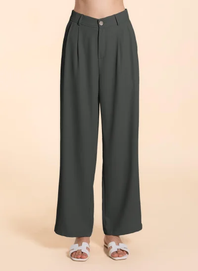 SHAPES DETAILED CHIFFON TROUSERS