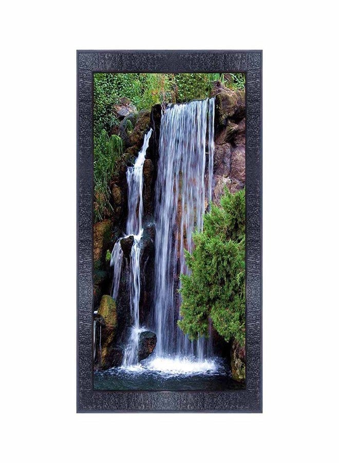 pnf Poster And Frames Vastu Waterfall Landscape Scenery Wooden Photo Frame With Acrylic Sheet | Living Room, Bedroom | Home Decoration | Best Gifting Option (10x14inch Multicolour,Synthetic) 8501 - Image 1