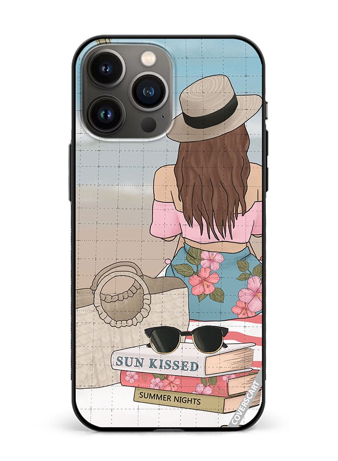 COVERSCART Protective Case Cover For Apple iPhone 13 Pro Max Girl On Beach Design Multicolour