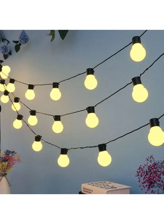 10m Premium Solar String Lights Outdoor Lights Fairy Lights 40 LED Lights for Enchanting Home, Garden decoration, Party, and Holiday Decor in Warm White with Weatherproof Design - view 2