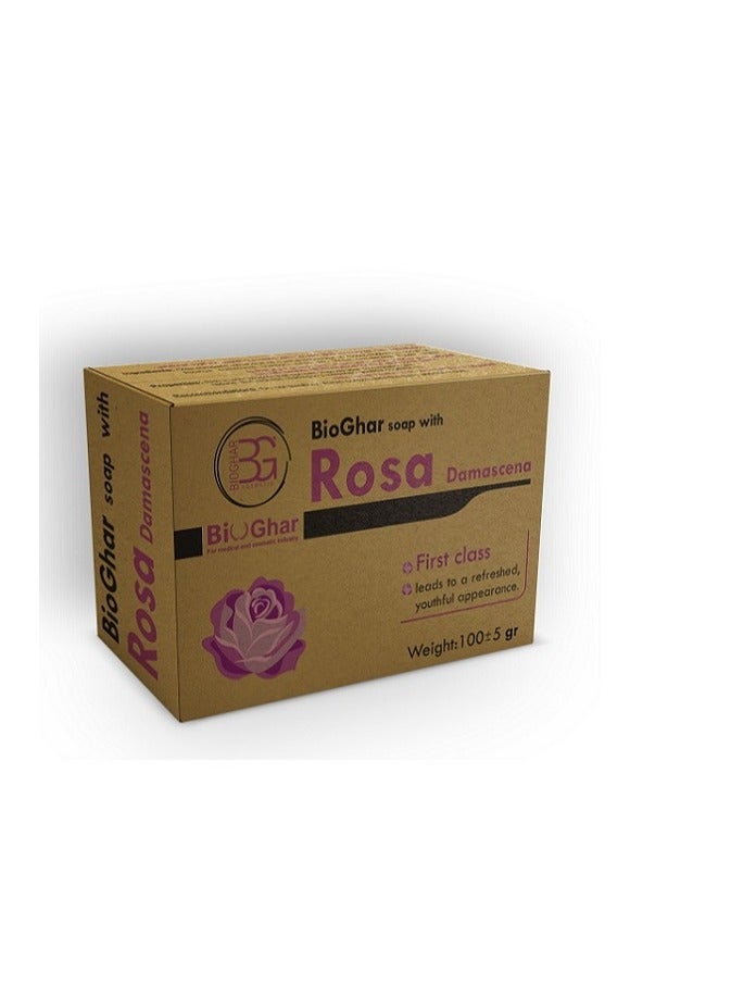 بيوغار  صابون بيو غار مع روزا دامسينا 100 جم
