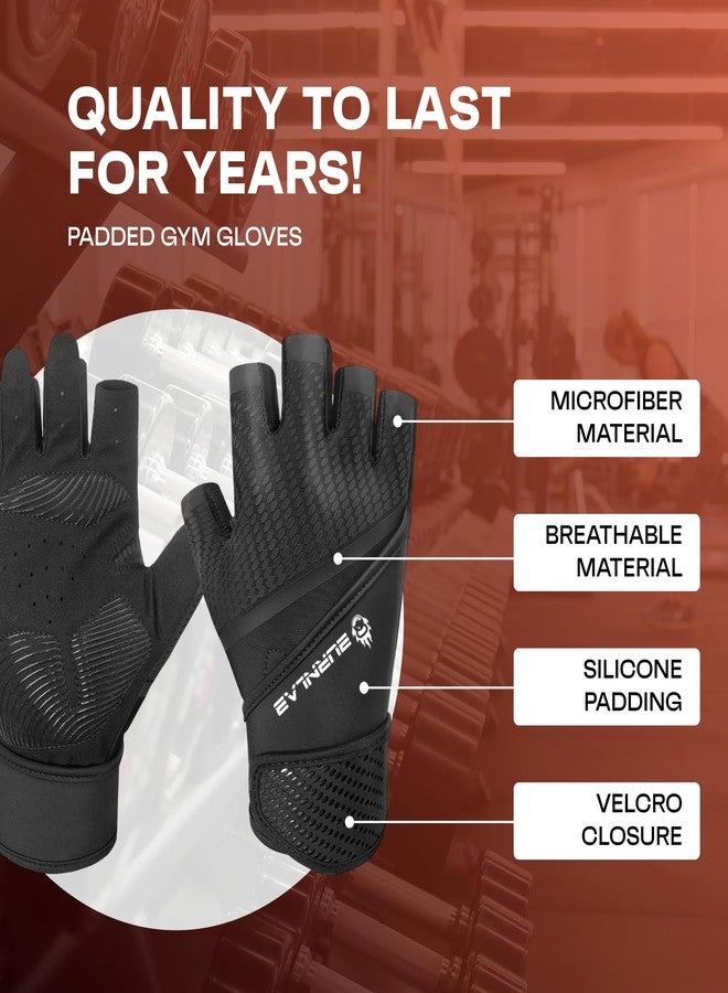 BURNLAB Flex Wirst Support Gym Gloves for Men and Women - Ideal for Weightlifting, Cycling, Crossfit, Offers Good Grip and Soft Padding (Black, M) - Image 4