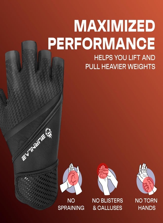 BURNLAB Flex Wirst Support Gym Gloves for Men and Women - Ideal for Weightlifting, Cycling, Crossfit, Offers Good Grip and Soft Padding (Black, M) - Image 3