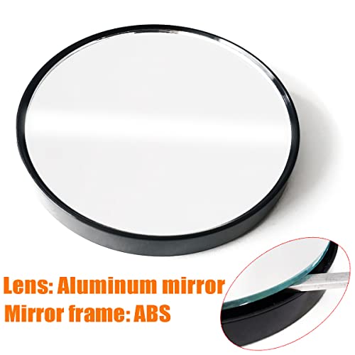 TTSAM 10X Magnifying Makeup Mirror with 1 Tweezers Portable Round Mirror 2 Suction Cups Travel Set for Eyebrow Tweezing Blackhead Blemish Removal Bathroom Magnified Cosmetic Mirror (Diameter 4.3 inches) - Image 3