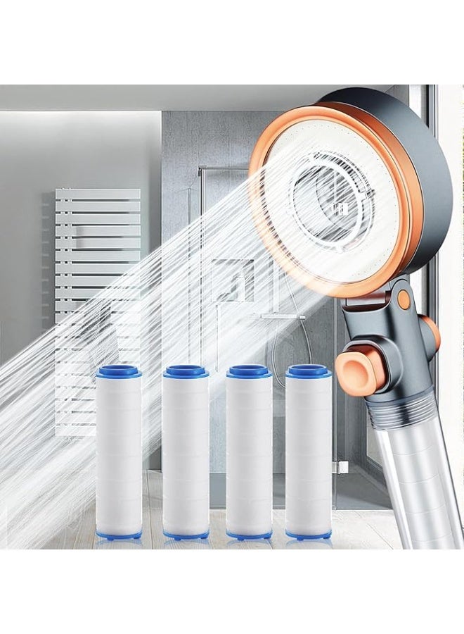 4 فلاتر بديلة من قطن PP – لرأس دش مزدوج عالي الضغط، طول 10.3 سم - Image 2