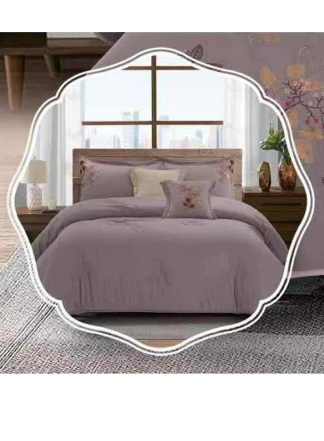 سمارت هوم طقم لحاف مطرز نفرين نظام وجهين مفرش مكون من ٦ قطع , لحاف بحشوة ٦ قطع , مايكروفايبر100% لحاف مقاس٢٤٠ في٢٦٠سم - Image 2