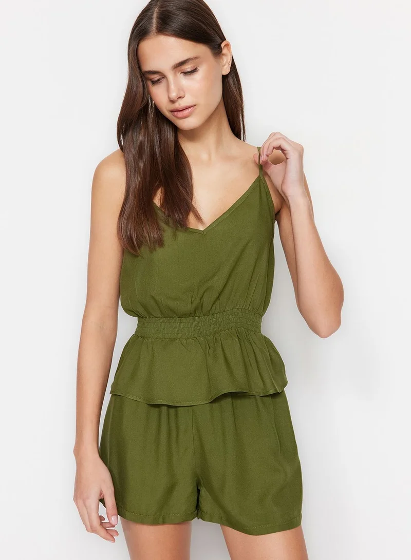 trendyol Strappy Knitted Pyjama Shorts Set