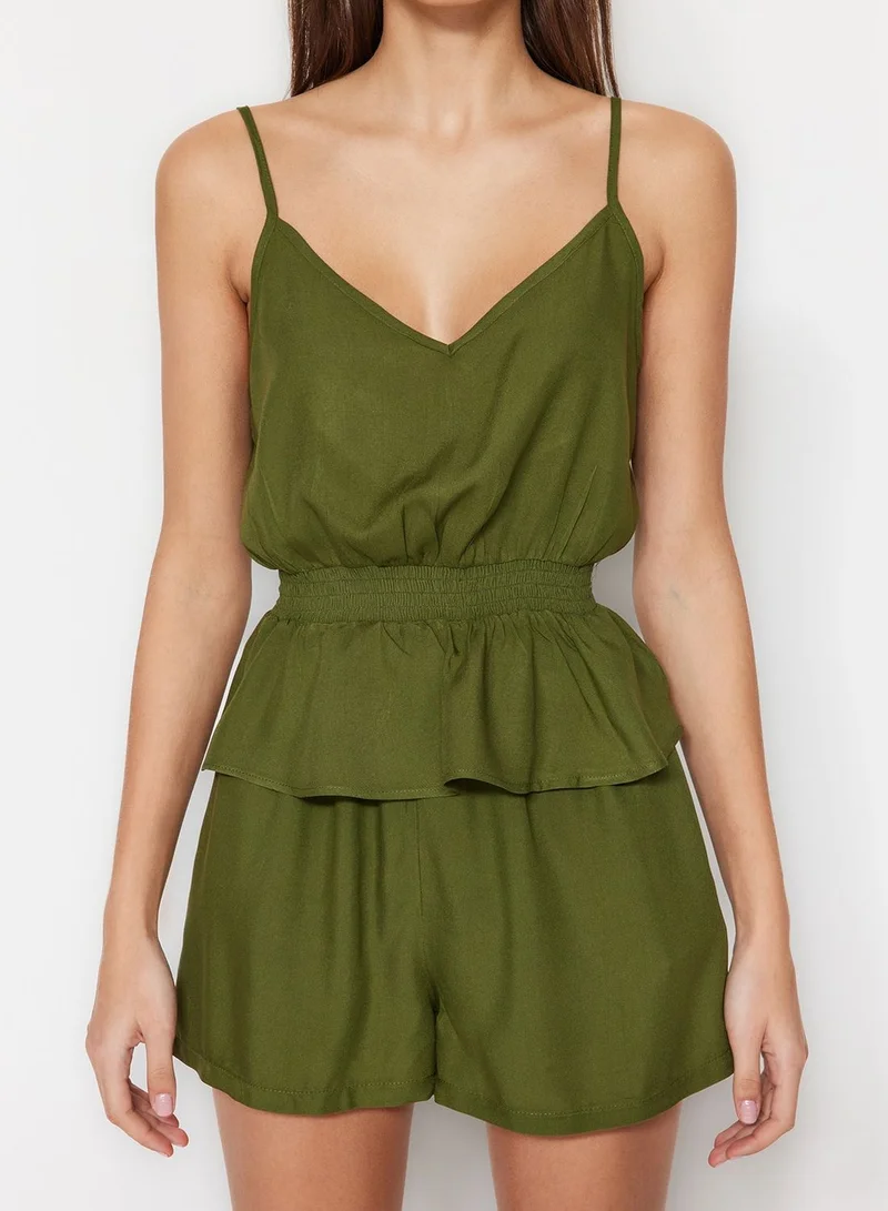 trendyol Strappy Knitted Pyjama Shorts Set