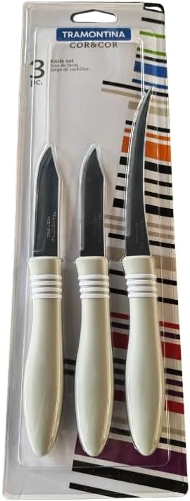 Tramontina 3-Piece Knife Set - Made in Brazil
