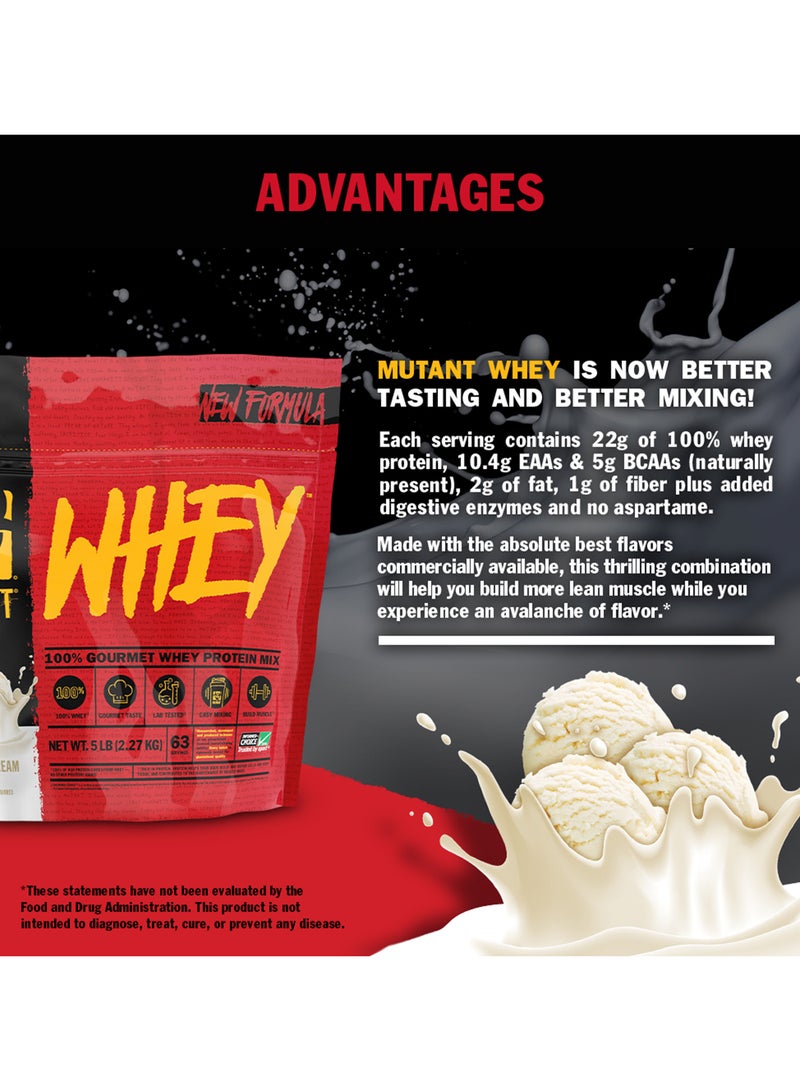 Mutant Whey 100% Gourmet Whey Protein Mix - Vanilla Ice Cream 908 g - 2lb - Image 4