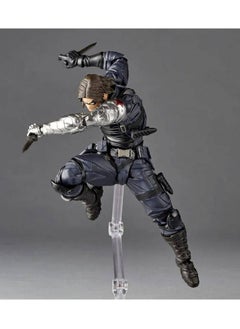 General Ocean Hall NR029 Yamaguchi style, runner technology, Marvel, winter soldier, perfect killer, super movable figure to give gifts to fans and friends, home decoration (14cm)  - Image 3