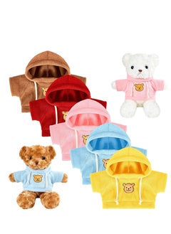 Excefore Teddy Bear Clothes, Doll Hoodie Tee Fit 14-18 Inches Stuffed Bear Dolls, Teddy Bear Tee Shirt, Sublimation Stuffed Animal Clothes, Make Your Own Stuffed Animals Plush Doll Clothes 5 PCS  - Image 1