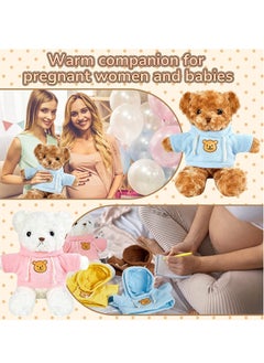 Excefore Teddy Bear Clothes, Doll Hoodie Tee Fit 14-18 Inches Stuffed Bear Dolls, Teddy Bear Tee Shirt, Sublimation Stuffed Animal Clothes, Make Your Own Stuffed Animals Plush Doll Clothes 5 PCS  - Image 3