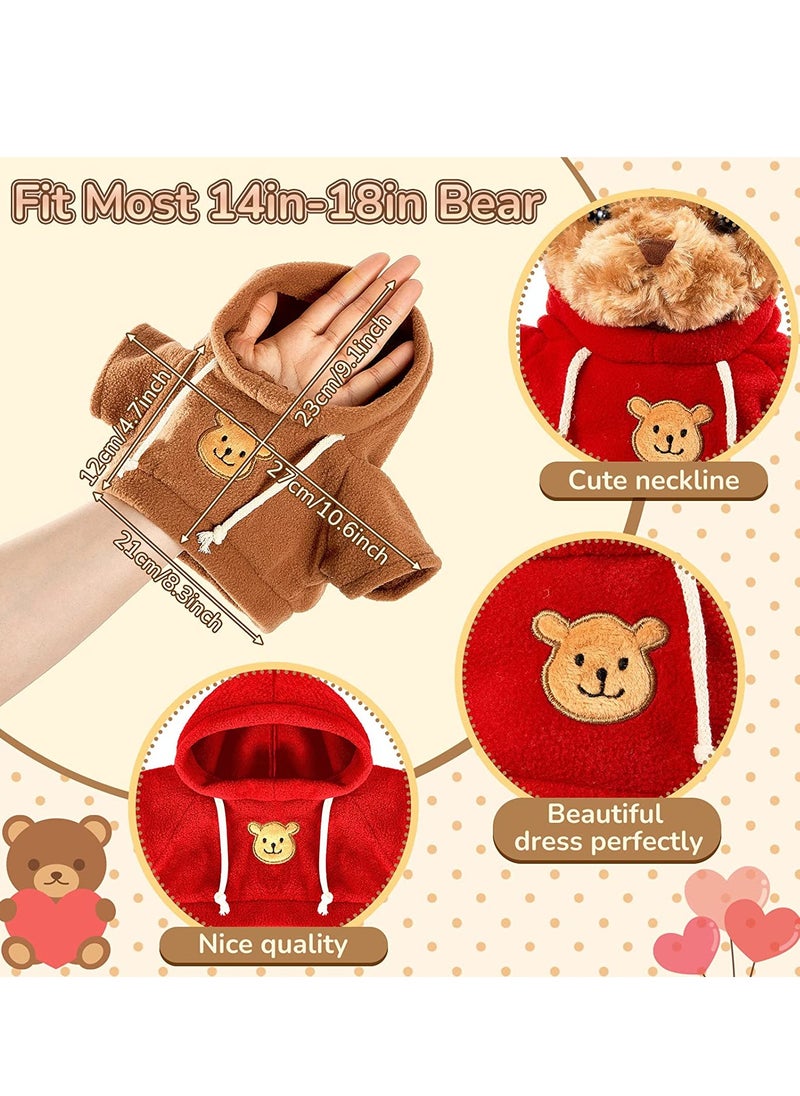 Excefore Teddy Bear Clothes, Doll Hoodie Tee Fit 14-18 Inches Stuffed Bear Dolls, Teddy Bear Tee Shirt, Sublimation Stuffed Animal Clothes, Make Your Own Stuffed Animals Plush Doll Clothes 5 PCS  - Image 5