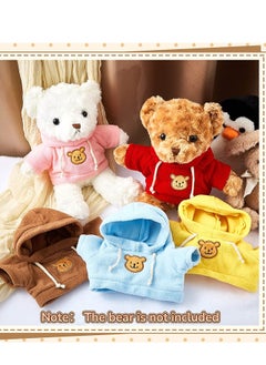 Excefore Teddy Bear Clothes, Doll Hoodie Tee Fit 14-18 Inches Stuffed Bear Dolls, Teddy Bear Tee Shirt, Sublimation Stuffed Animal Clothes, Make Your Own Stuffed Animals Plush Doll Clothes 5 PCS  - Image 4