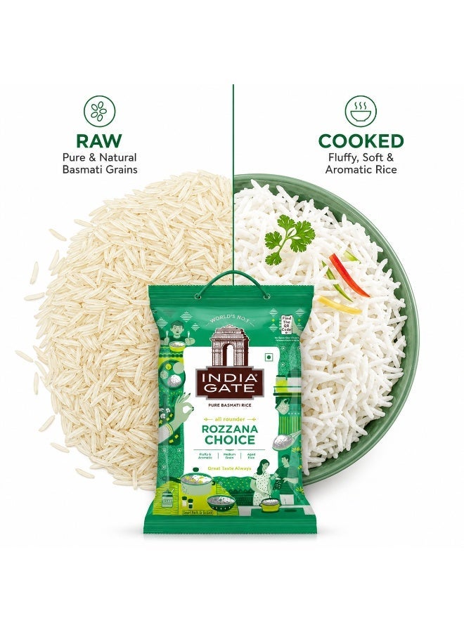 India Gate Rozzana Choice Pure Basmati Rice 5kg - Image 3