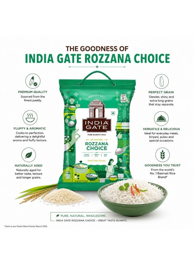 India Gate Rozzana Choice Pure Basmati Rice 5kg - Image 4