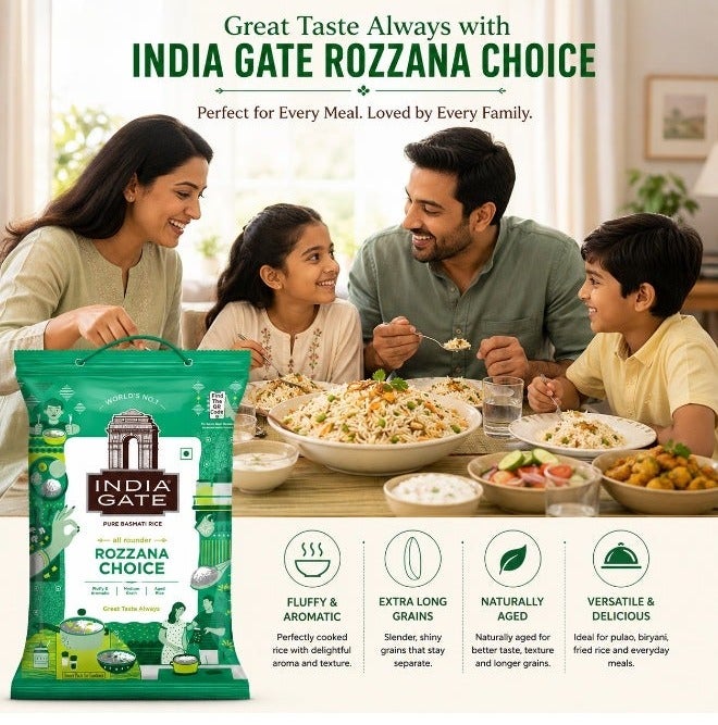 India Gate Rozzana Choice Pure Basmati Rice 5kg - Image 5