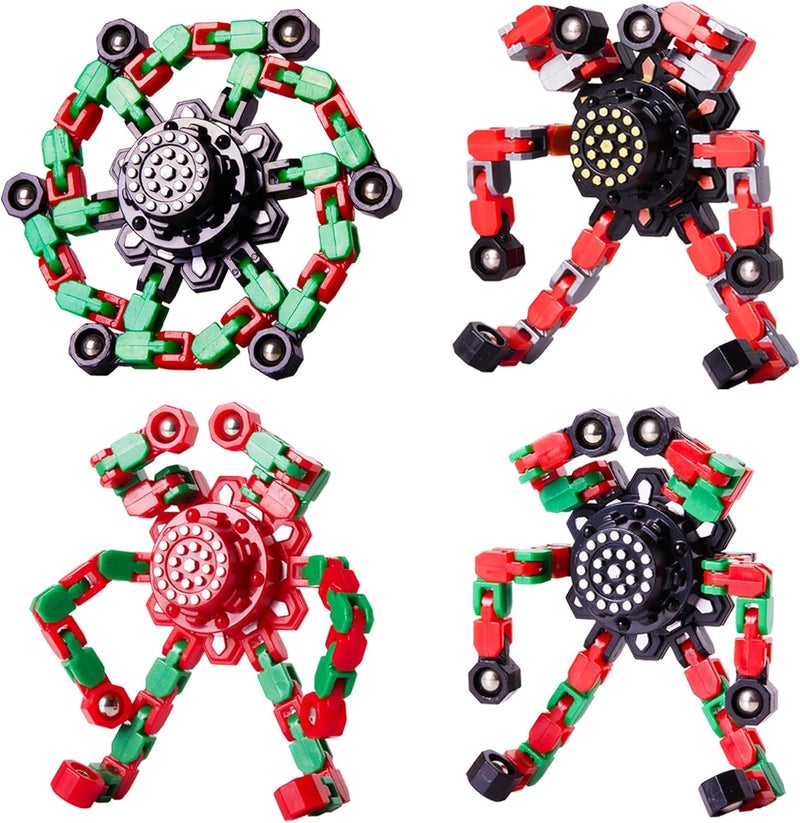 Gokeey Transformable Fidget Spinners - 4pcs for Kids & Adults, Stress Relief Toys - Image 2