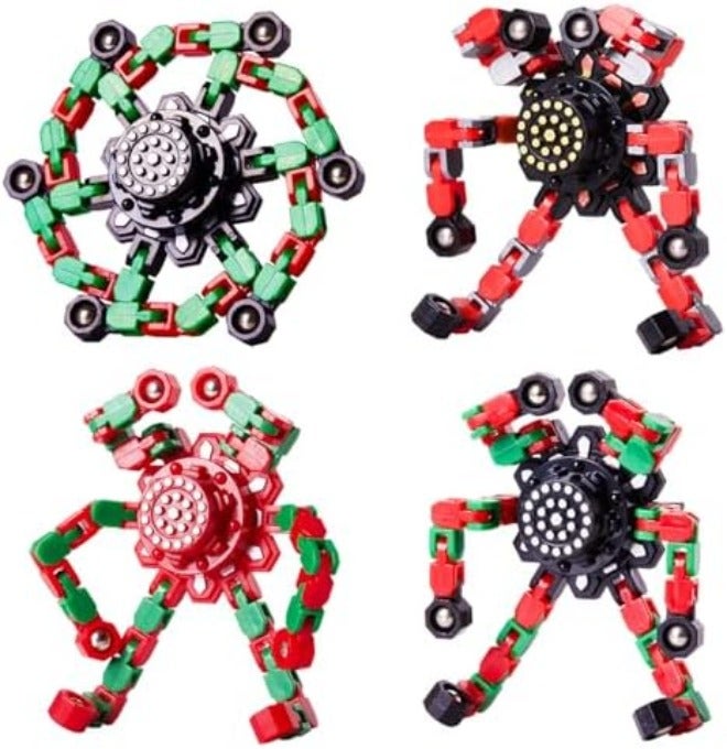 Gokeey Transformable Fidget Spinners - 4pcs for Kids & Adults, Stress Relief Toys - Image 3