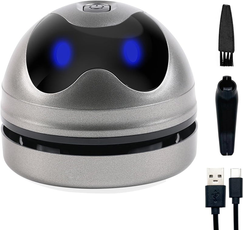 Hallocool Desktop Vacuum Cleaner Mini Vacuum Cleaner for Crumbs Desk Table USB Vacuum Sweeper for Cleaning Eraser Crumbs Seeds Pet Hairs Flakes Computer Keyboard - Image 1