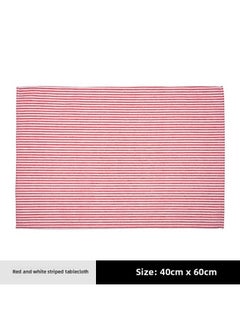 General Ins Nordic Style Striped Dining Cloth Food Photography Placement Photography Props Background Cloth Decoration Ornaments-Light Source Color:CB262 Red And White Striped Cloth  - Image 1