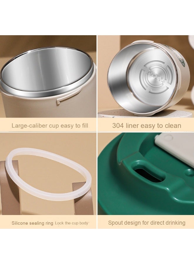 كوب سفر معزول بسعة 480 مل - فولاذ مقاوم للصدأ 304، كوب قهوة وشاي للسيارة مقاوم للتسرب، للأطعمة والمشروبات الساخنة والباردة ومحمول للأنشطة الخارجية - Image 2