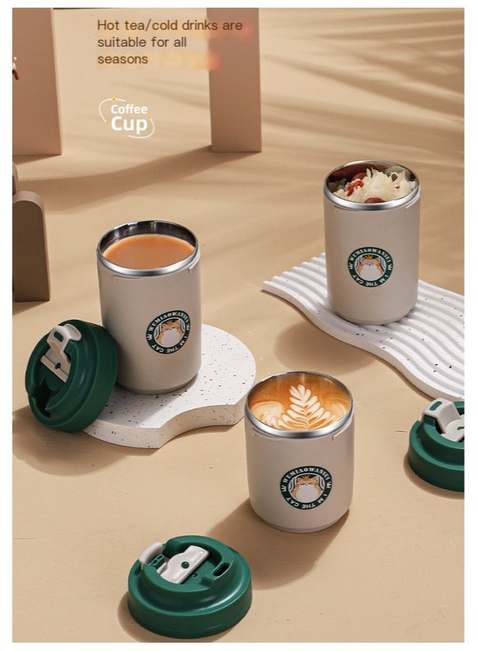 كوب سفر معزول بسعة 480 مل - فولاذ مقاوم للصدأ 304، كوب قهوة وشاي للسيارة مقاوم للتسرب، للأطعمة والمشروبات الساخنة والباردة ومحمول للأنشطة الخارجية - Image 5