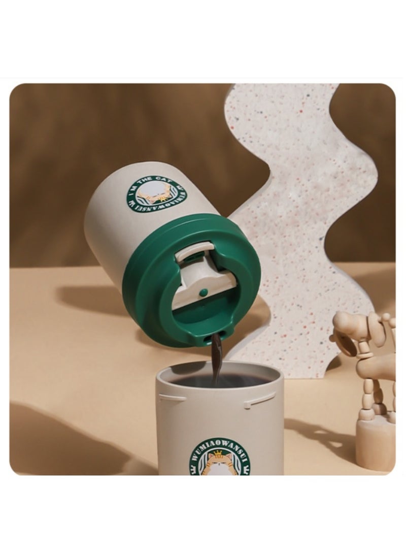 كوب سفر معزول بسعة 480 مل - فولاذ مقاوم للصدأ 304، كوب قهوة وشاي للسيارة مقاوم للتسرب، للأطعمة والمشروبات الساخنة والباردة ومحمول للأنشطة الخارجية - Image 4